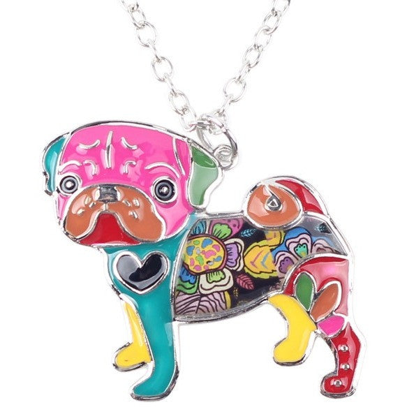 Pug Dog Choker Necklace - Discount Dog World