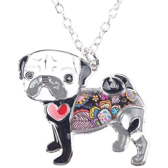 Pug Dog Choker Necklace - Discount Dog World